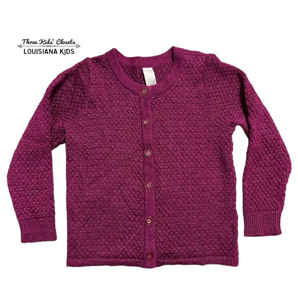 Cherokee 18m Purple Sparkly Cardigan Sweater